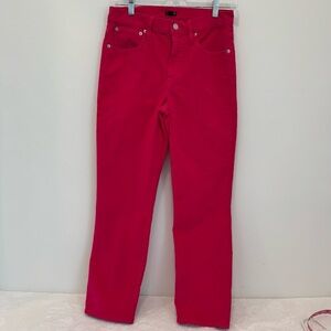 J Crew Corduroy Pant, Worn Once, Size 27 Bright Pink